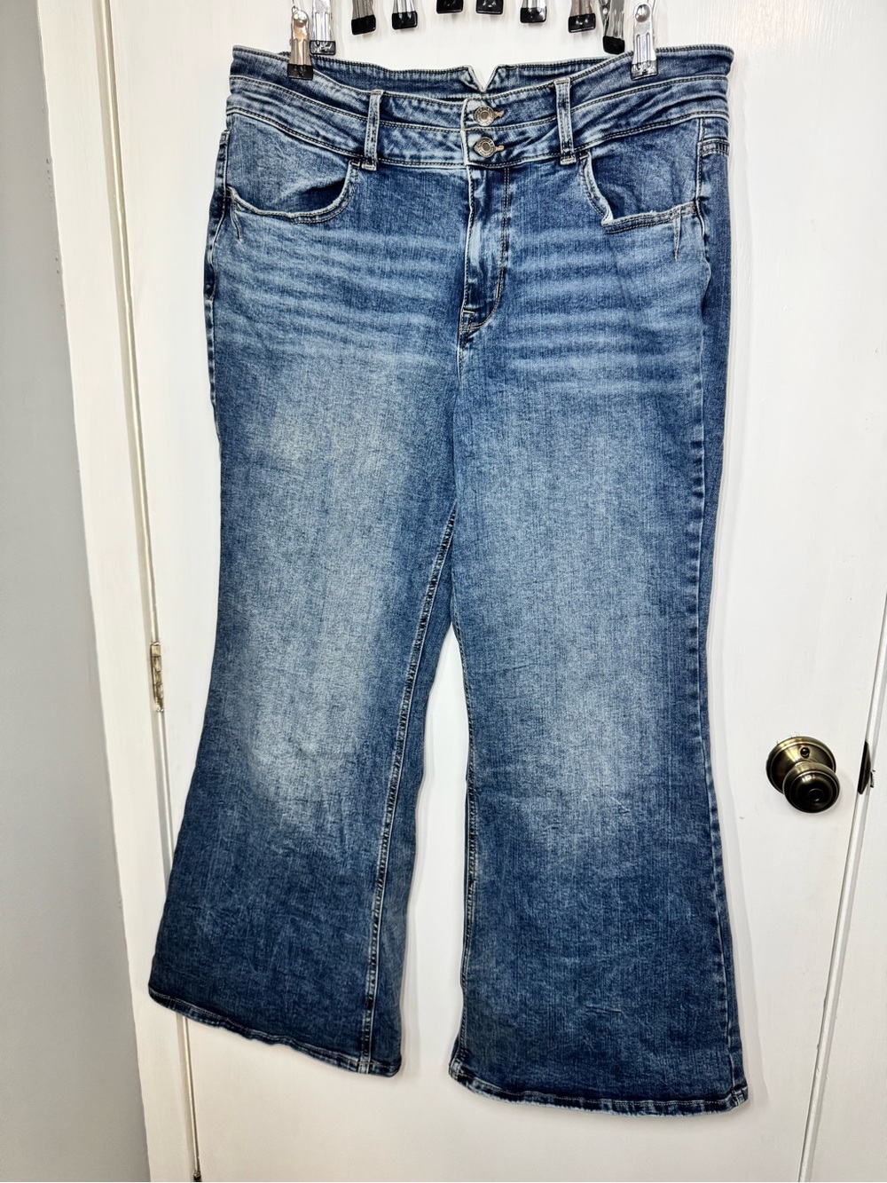 Maurices Light Blue Wide Leg Flare Jeans